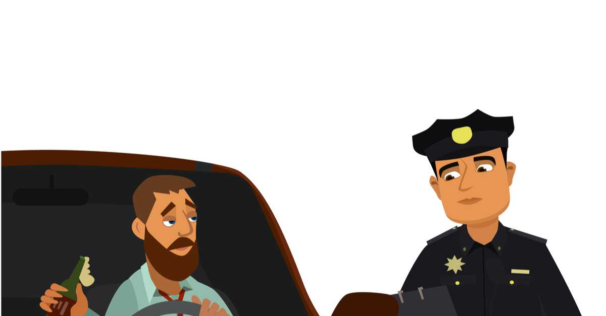 police drunk driver cartoon